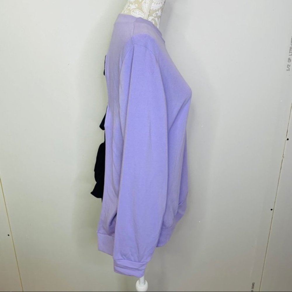Zara Open Back Sweater Sz MEDIUM Lavender 1431 - Picture 4 of 8